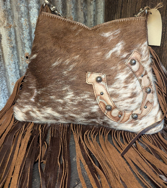 Hobo, Small Tan and Ivory Laredo with Studded horseshoe