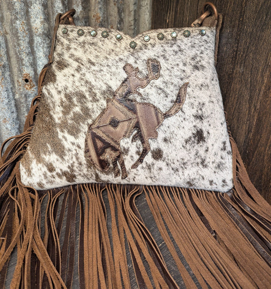 Hobo, Small Tan and Brown leather bronc