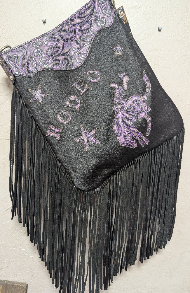 XLG Sling, Rodeo rider - purple cowboy tooled