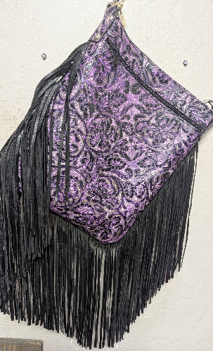 XLG Sling, Rodeo rider - purple cowboy tooled