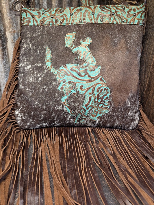 Mid Rise, Turquoise Western Floral - cowboy