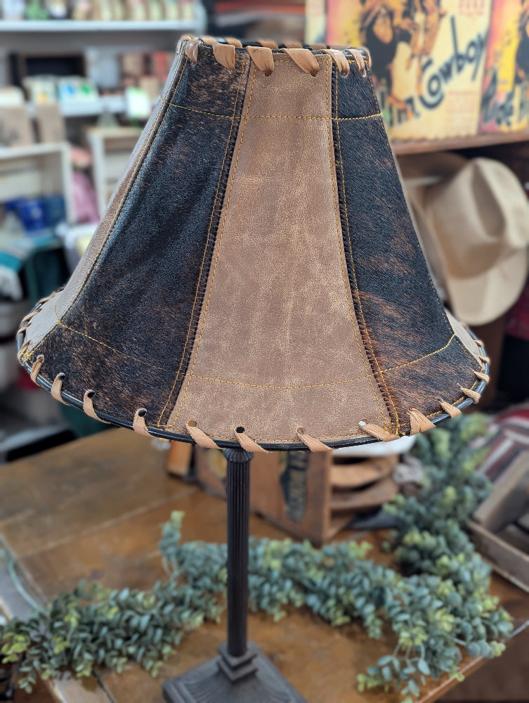 Leather lamp shade