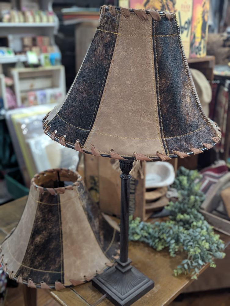 Leather lamp shade