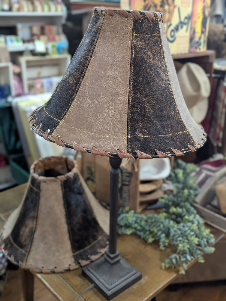Leather lamp shade