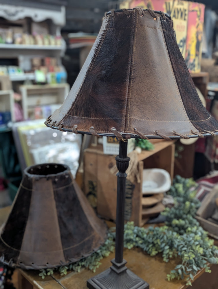 Leather lamp shade
