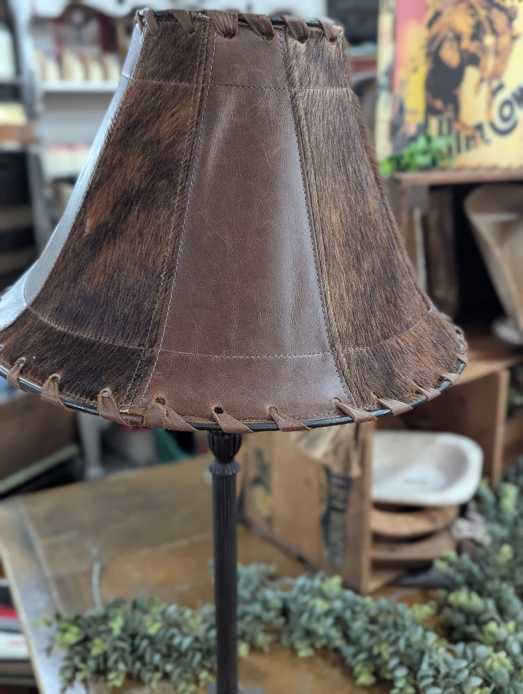 Leather lamp shade