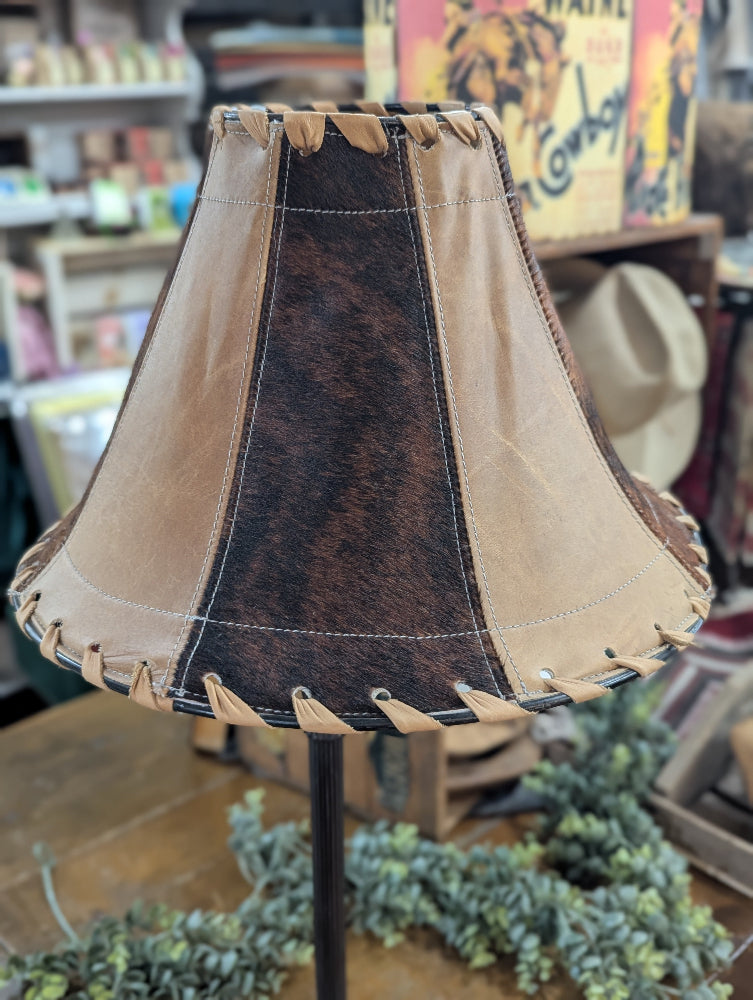 Leather lamp shade
