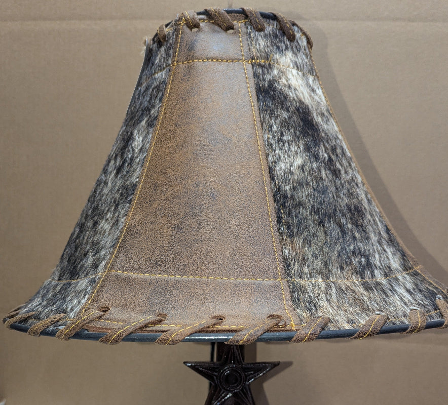 Leather lamp shade