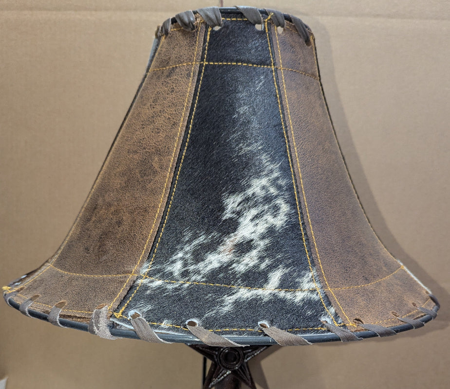 Leather lamp shade