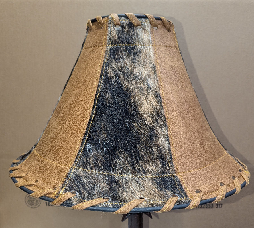 Leather lamp shade