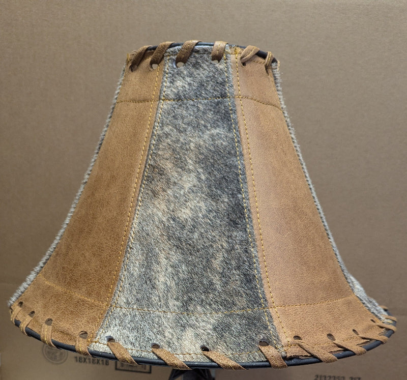 Leather lamp shade