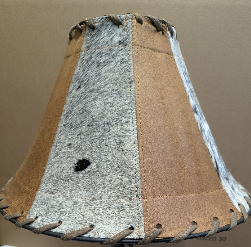 Leather lamp shade