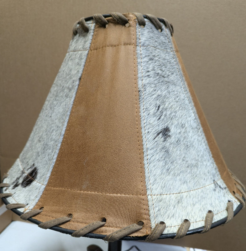 Leather lamp shade