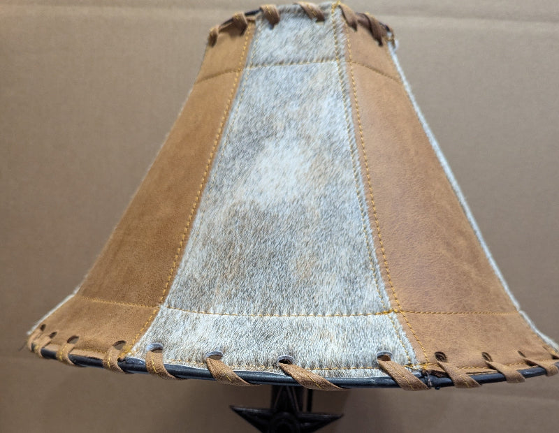 Leather lamp shade