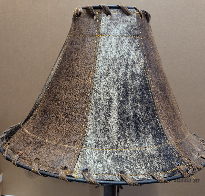 Leather lamp shade
