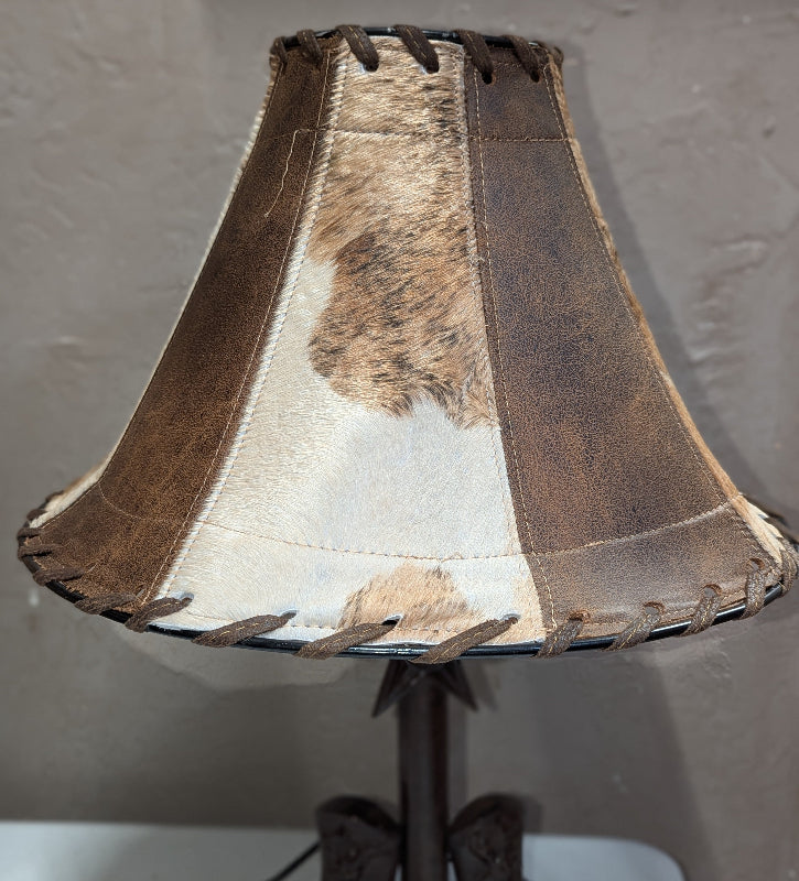 Leather lamp shade