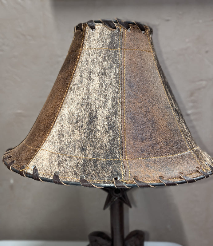 Leather lamp shade