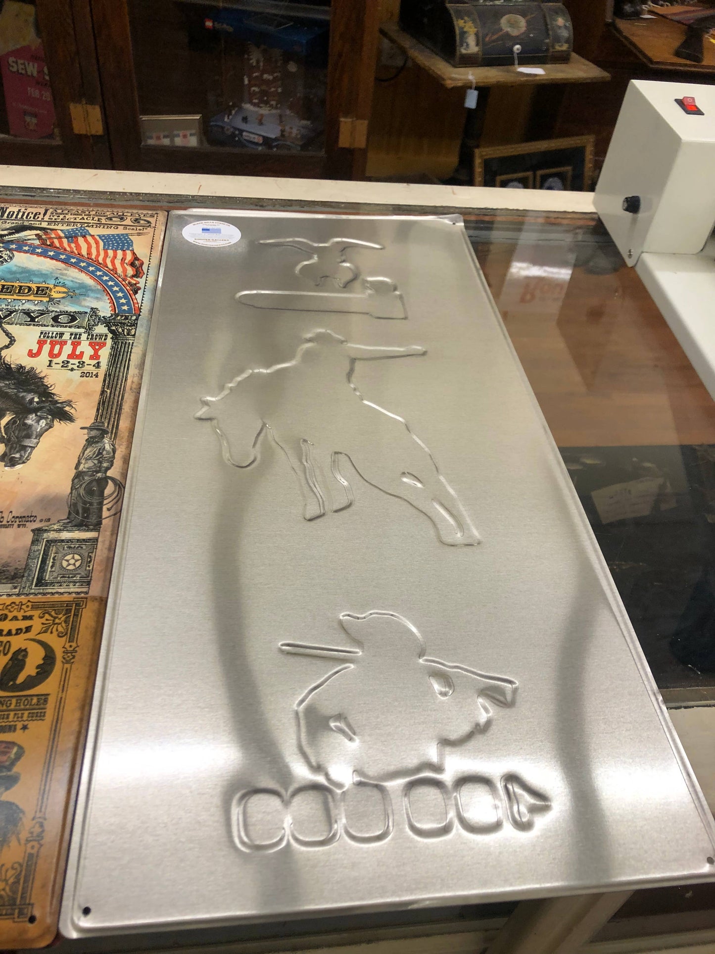 Cody, Wyoming: (Metal Sign) rodeo poster