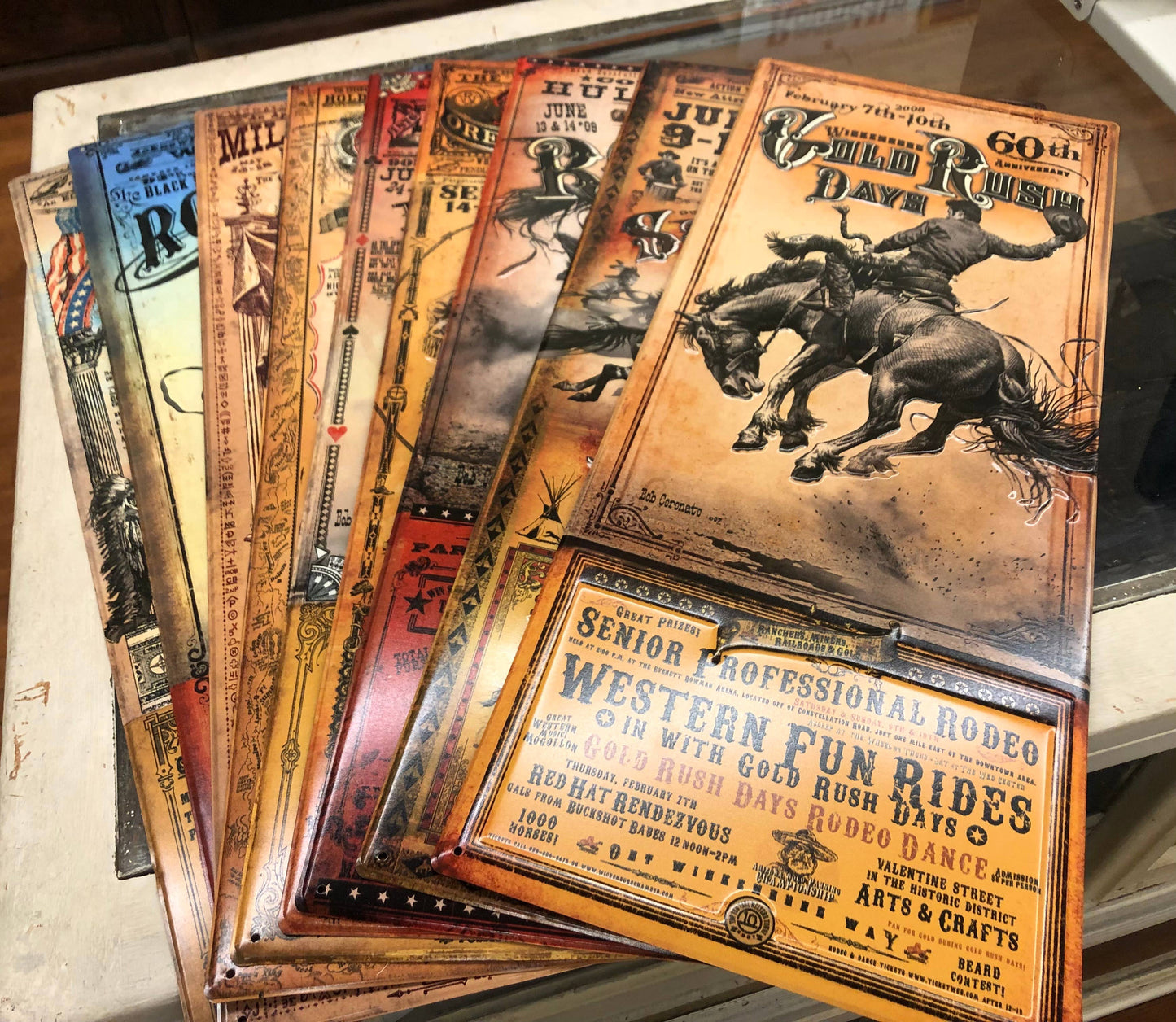 Cody, Wyoming: (Metal Sign) rodeo poster