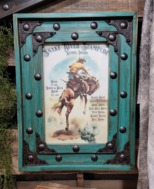 Western Poster Frame, Snake River Rodeo