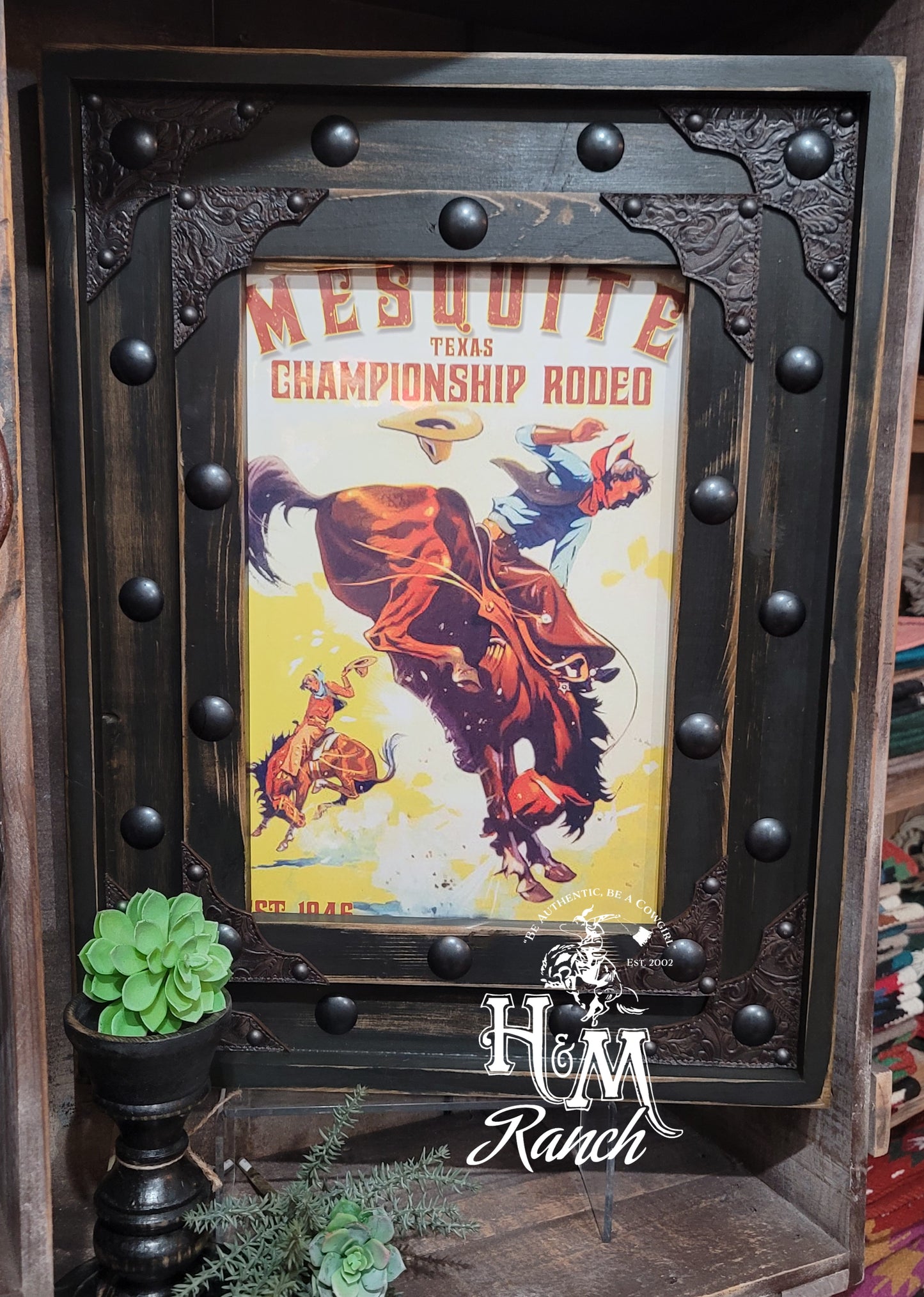 Western Poster Frame, Rodeo Vegas