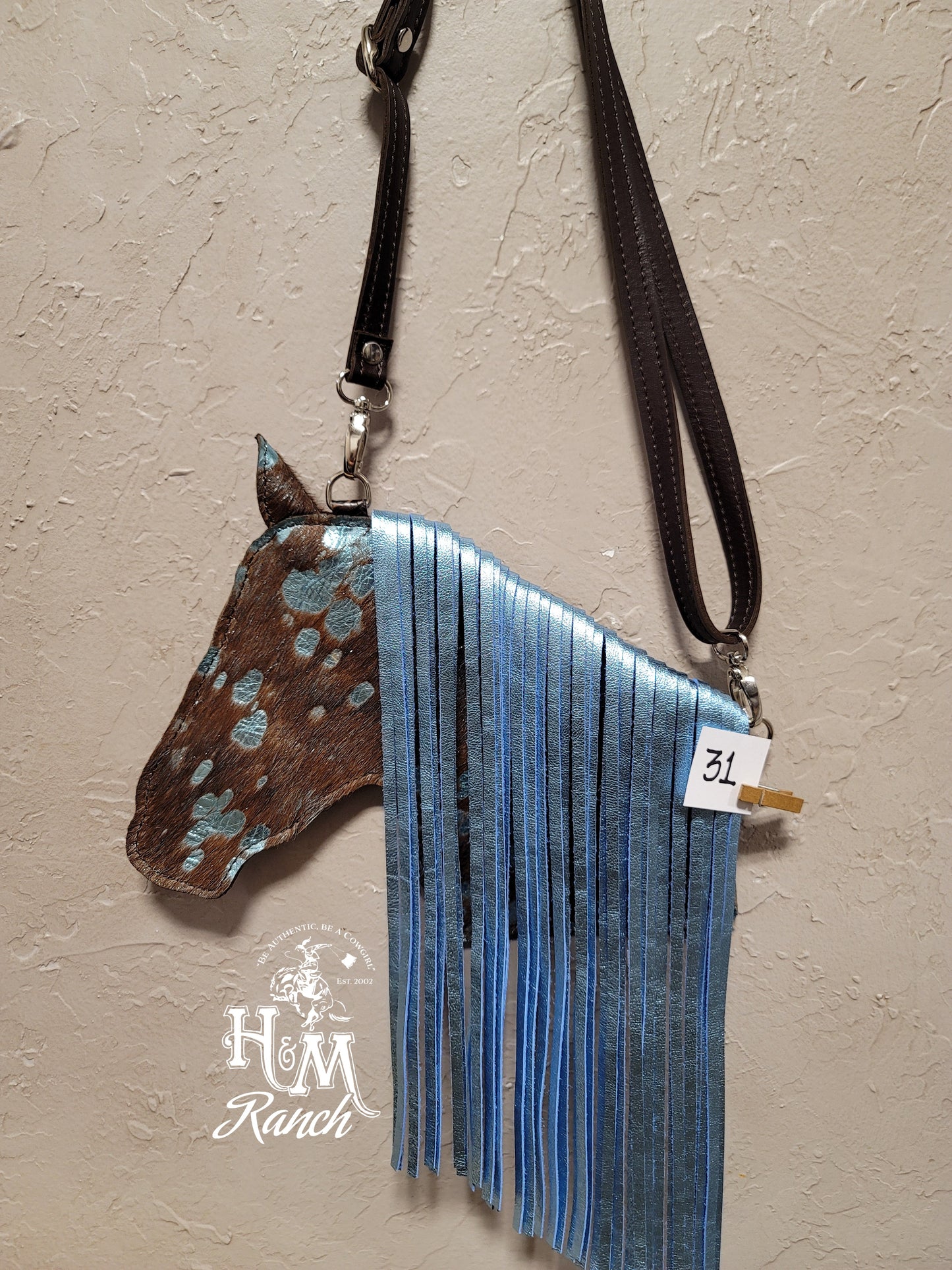 Lil' Filly Bag, Blue Metallic, Large #31