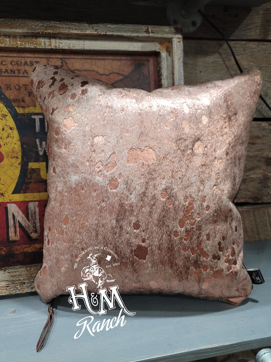 Pillow, Rose Gold Acid Wash, 16x16, #1661