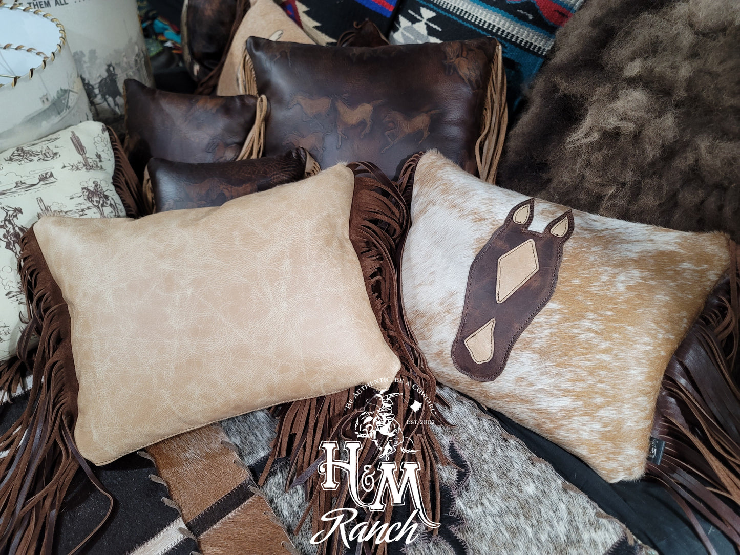 Vintage Inspired Horse Pillows