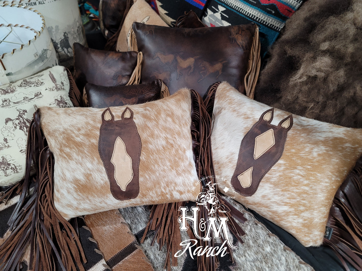 Vintage Inspired Horse Pillows