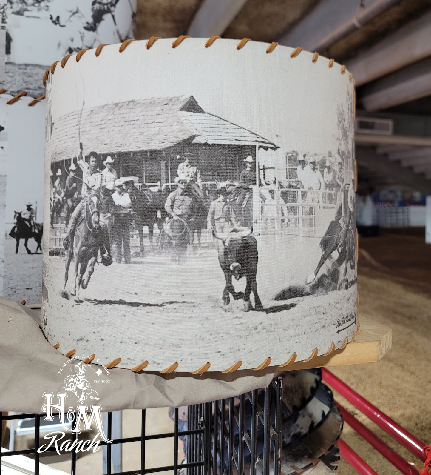 Western Lamp Shades - Team Roping