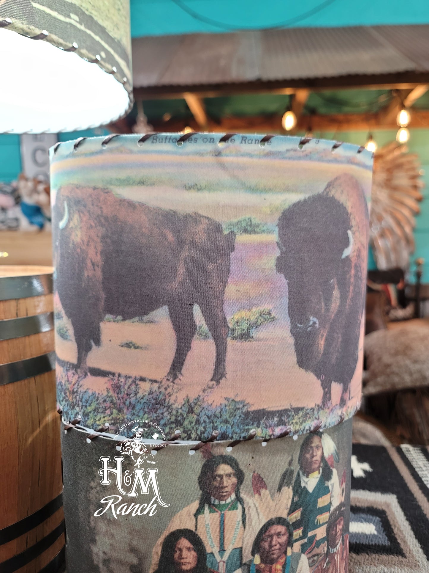 Western Lamp Shade, Prairie Buffalo