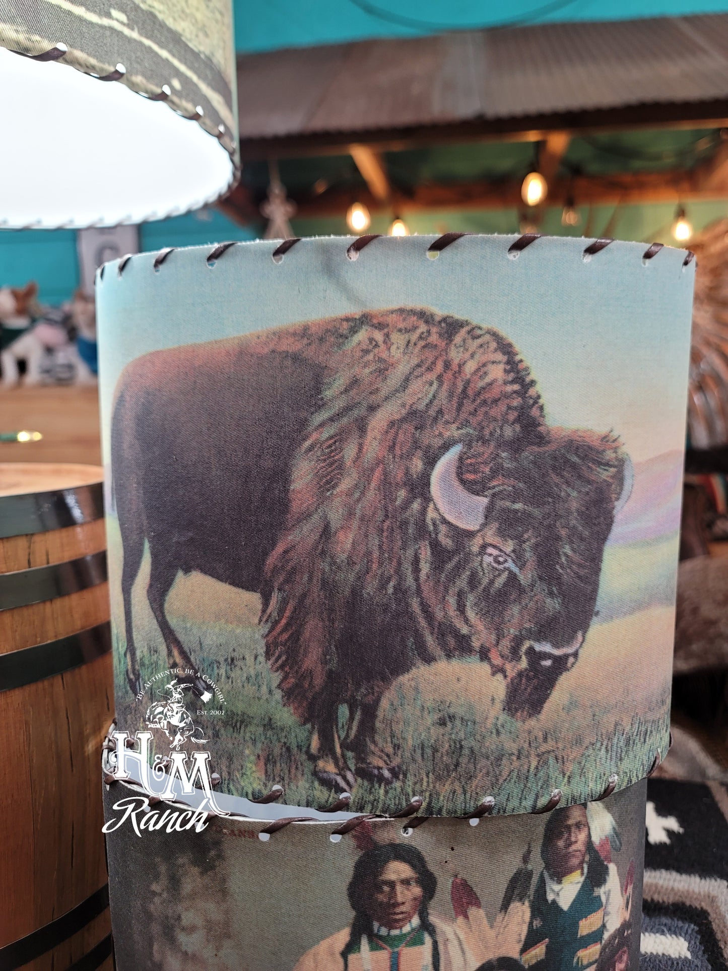 Western Lamp Shade, Prairie Buffalo