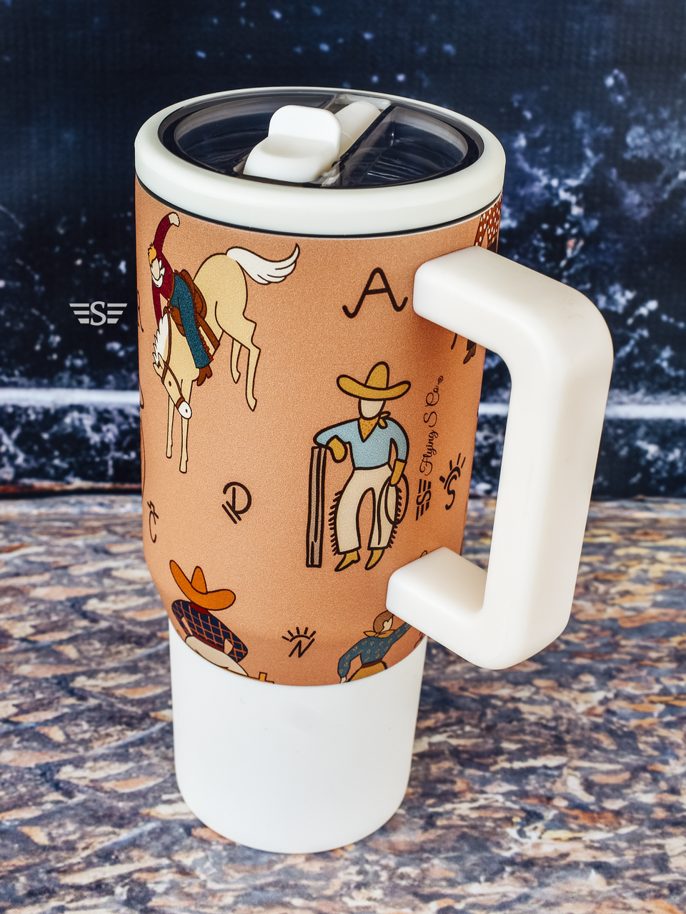 Life of a Cowboy Flip Lid Tumbler
