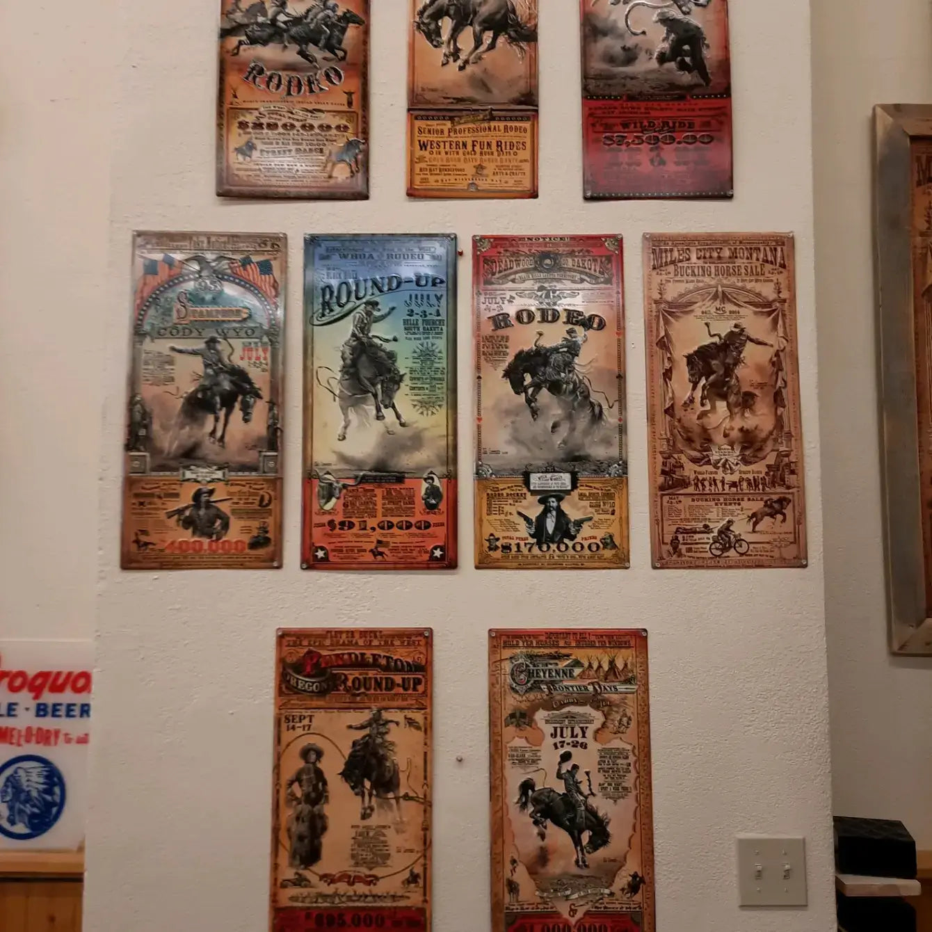 Cody, Wyoming: (Metal Sign) rodeo poster
