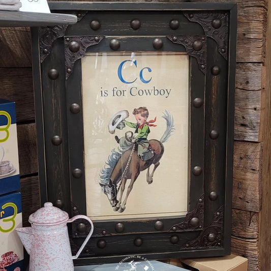 Western Poster Frame, C is for Cowboy