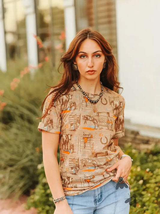 Western Sunset Ranch Tee