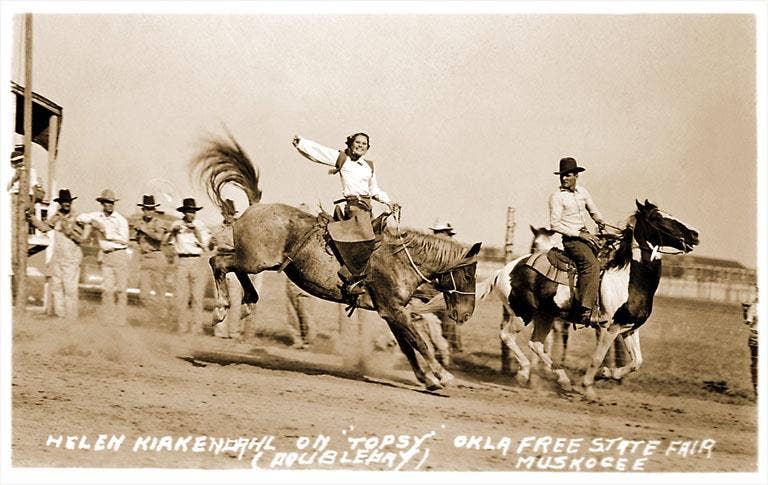 Art Print CG-16 Woman Bronco Rider