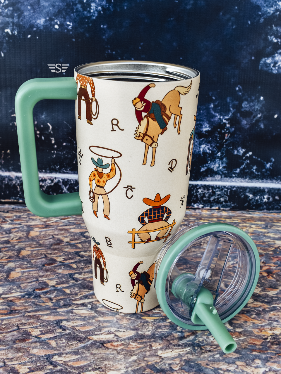 Life of a Cowboy Flip Lid Tumbler