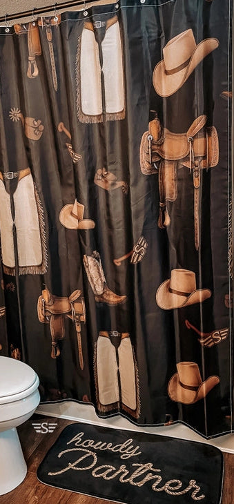 Classic Western Shower Curtain Set