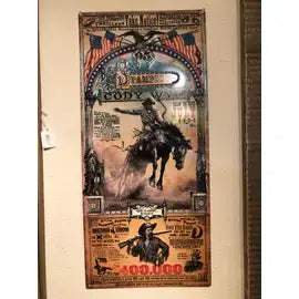 Cody, Wyoming: (Metal Sign) rodeo poster