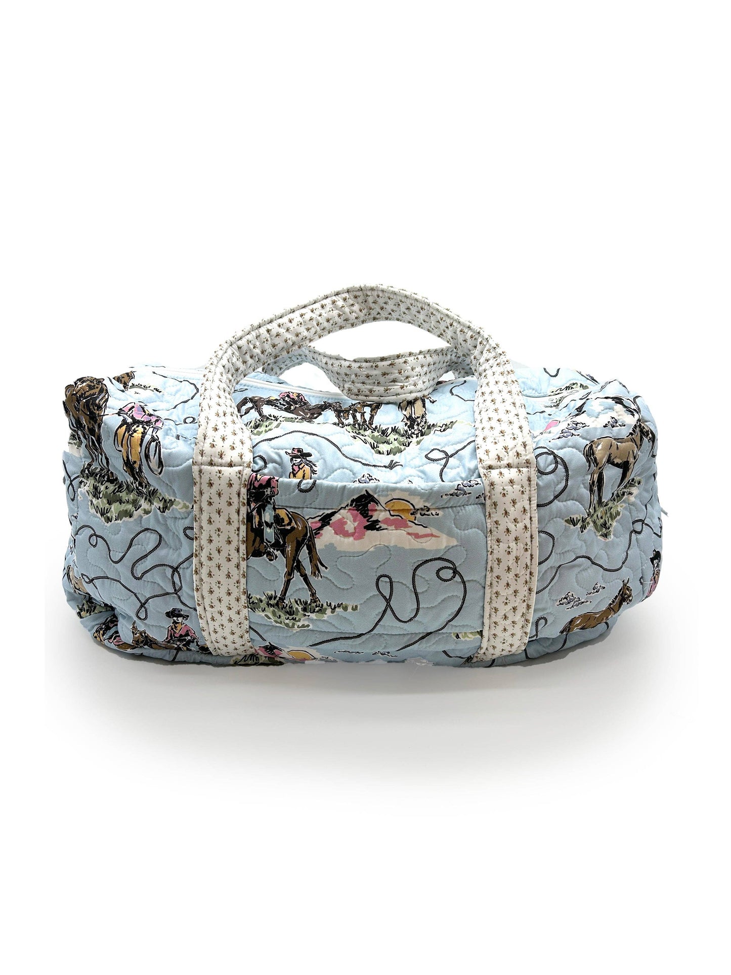 Sierra Cowgirl Blue Quilted Weekender Duffle Bag