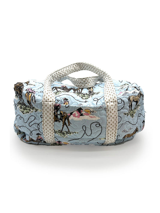 Sierra Cowgirl Blue Quilted Weekender Duffle Bag