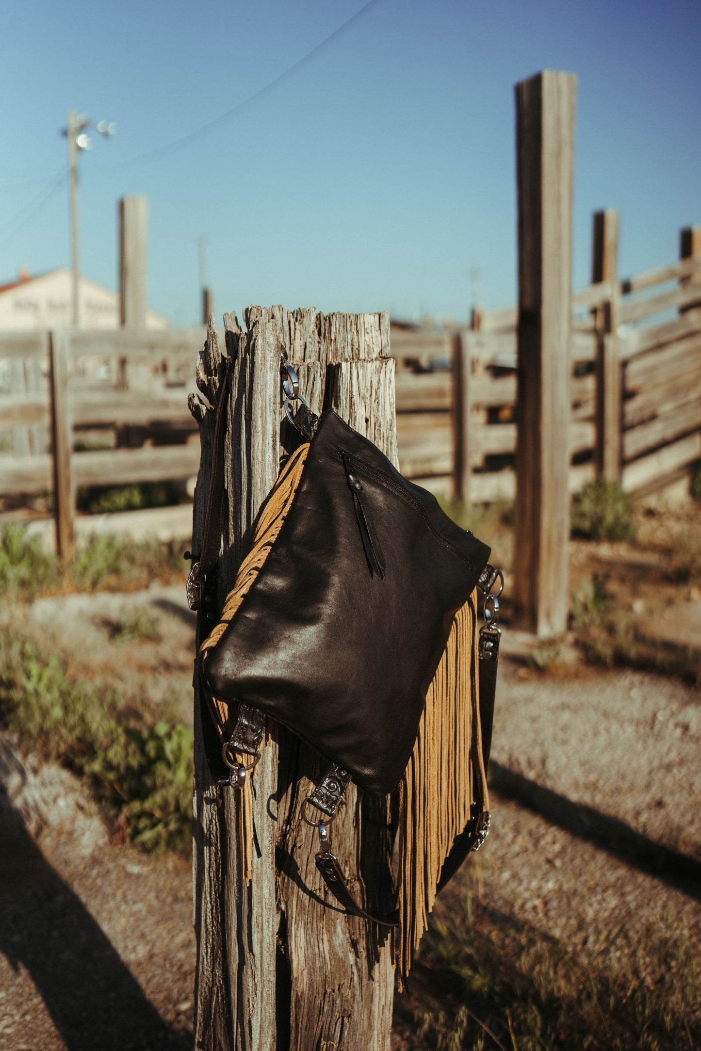 Backpack, Black Cowboy Tooled, Rancho Arroyo Black