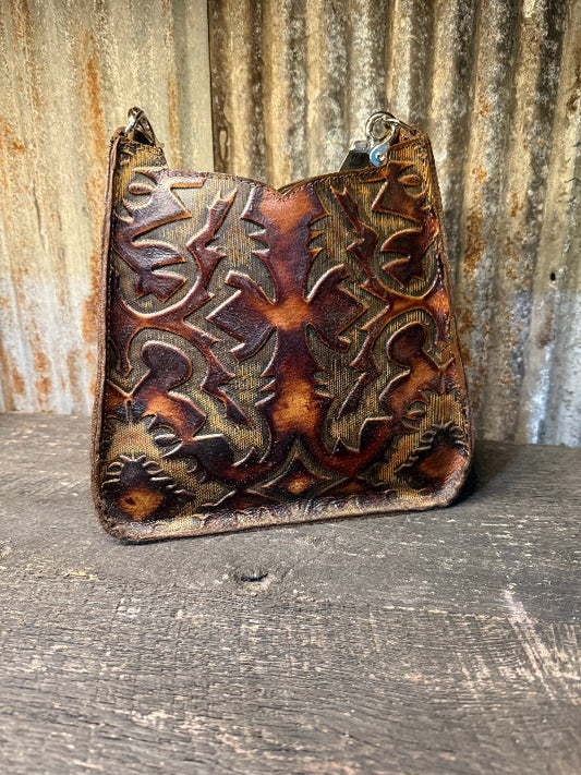 Ranchette, Brown boot top leather