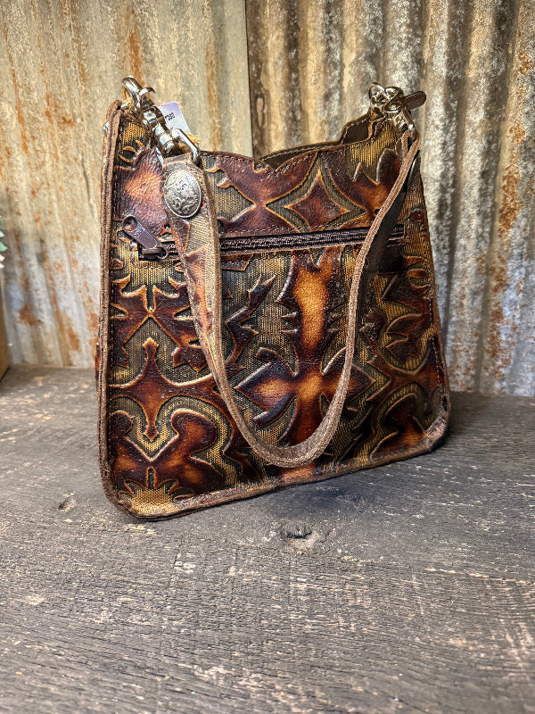 Ranchette, Brown boot top leather
