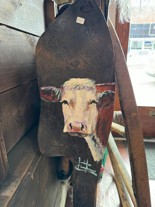 Leather Saddle Fender, Jennifer Casebeer Art