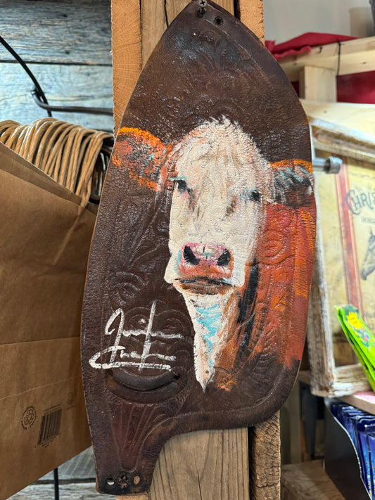 Leather Saddle Fender, Jennifer Casebeer Art