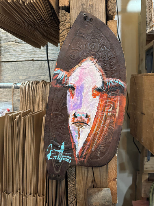 Leather Saddle Fender, Jennifer Casebeer Art
