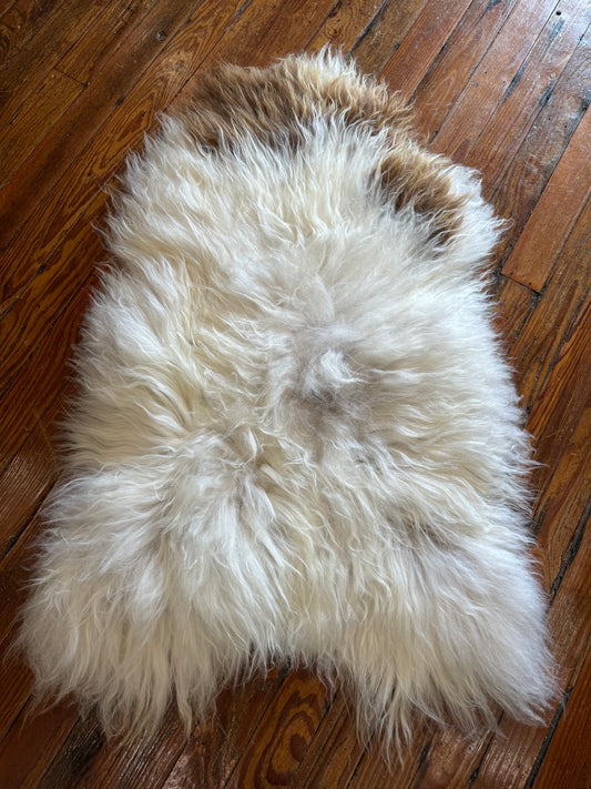 Icelandic Rug, White & Brown