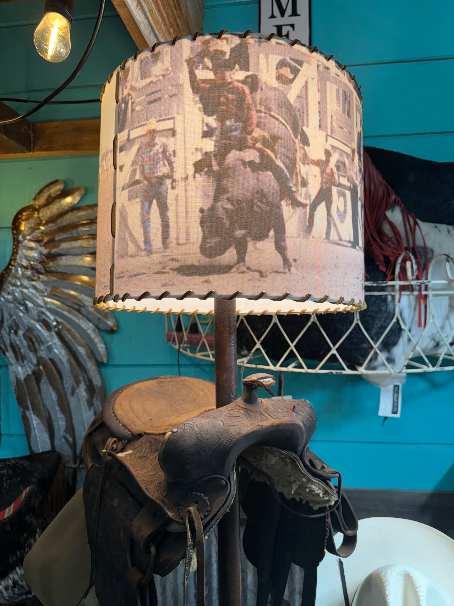 Western Lamp Shades - CFD Bull Rider